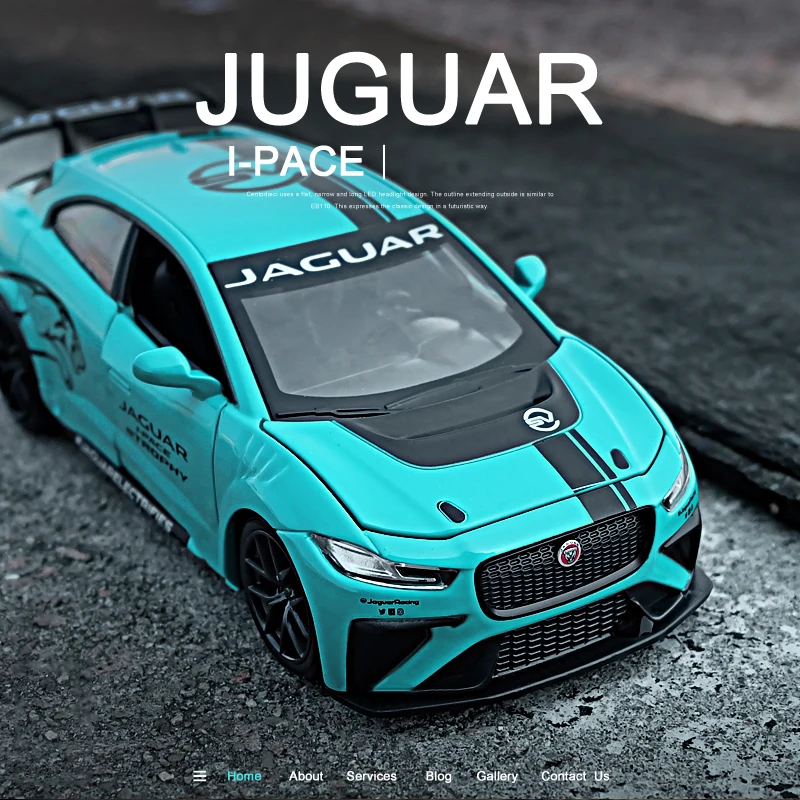 

New 1:32 Jagua I-PACE Car Alloy Sports Car Model Diecast Sound Super Racing Lifting Tail Hot Car Wheel For Children Gifts