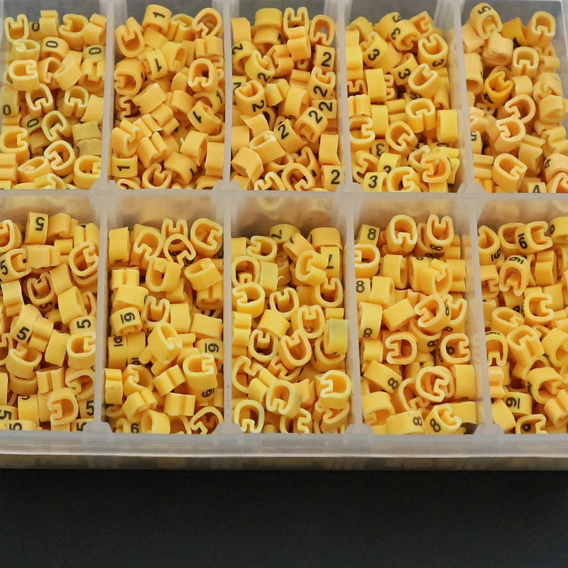 EC-0/1/2/3/5 пластиковые 10 Trellis наборы кабелей маркеры от 0 до 9 номер красочная трубка