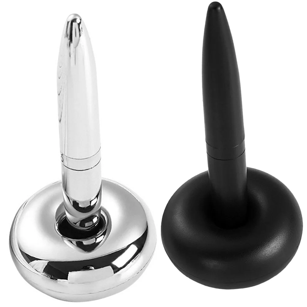 

2 Pcs Maglev Ballpoint Pen Fancy Pens Magnetic Metal Fountain Nice Men Floating Adults Business Fidget Women