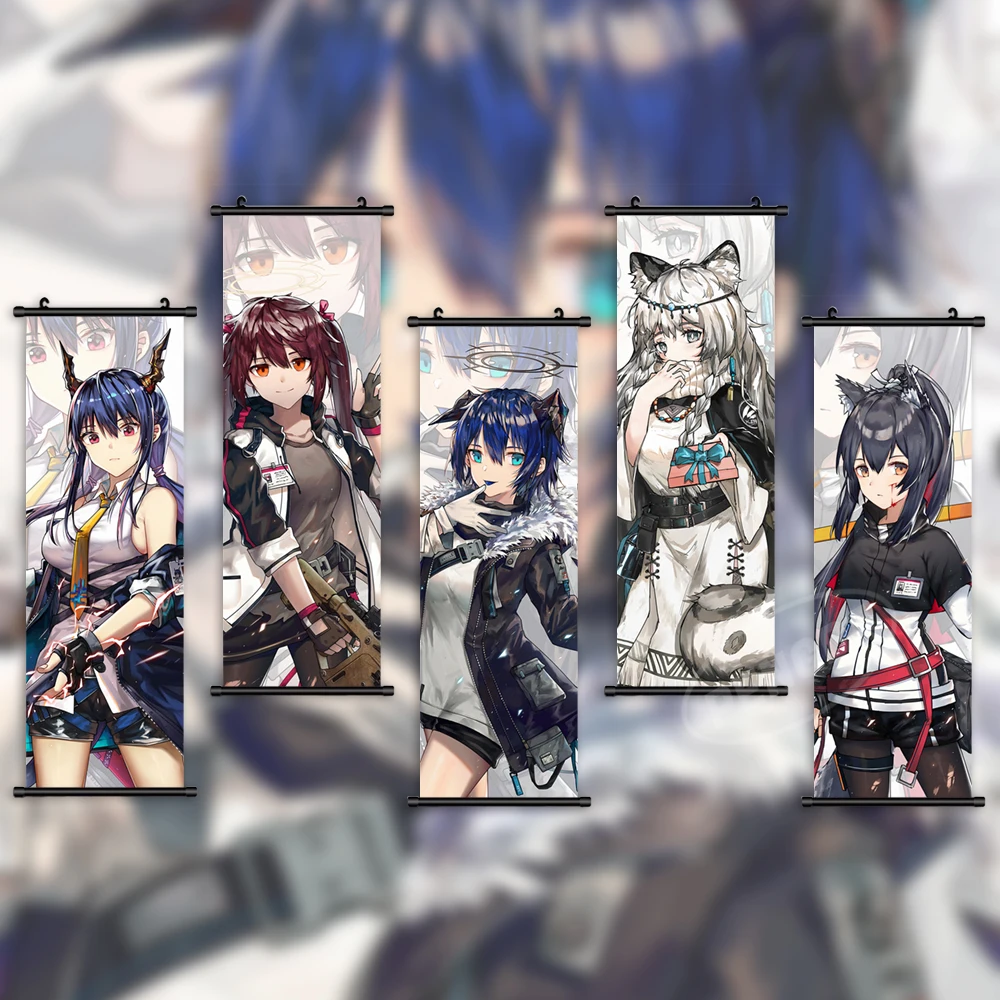 

Home Decor Arknights Wall Game Art Ch'en Picture Scroll Hanging Painting Mostima Printed Pramanix Canvas Poster For Living Room