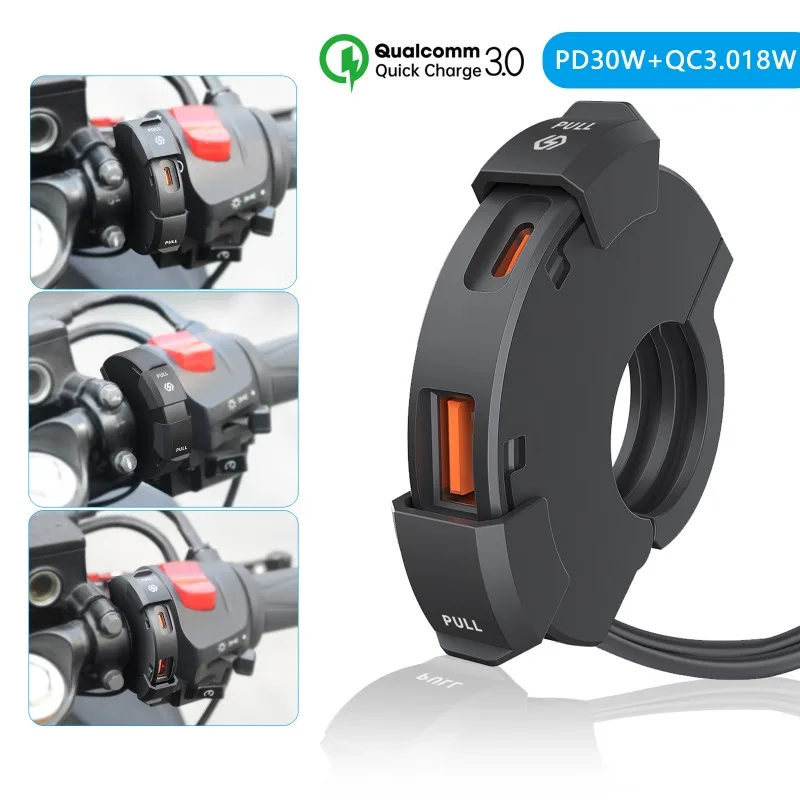 Универсальное 12 В для мотоцикла QC 3.0 USB быстрое зарядное устройство