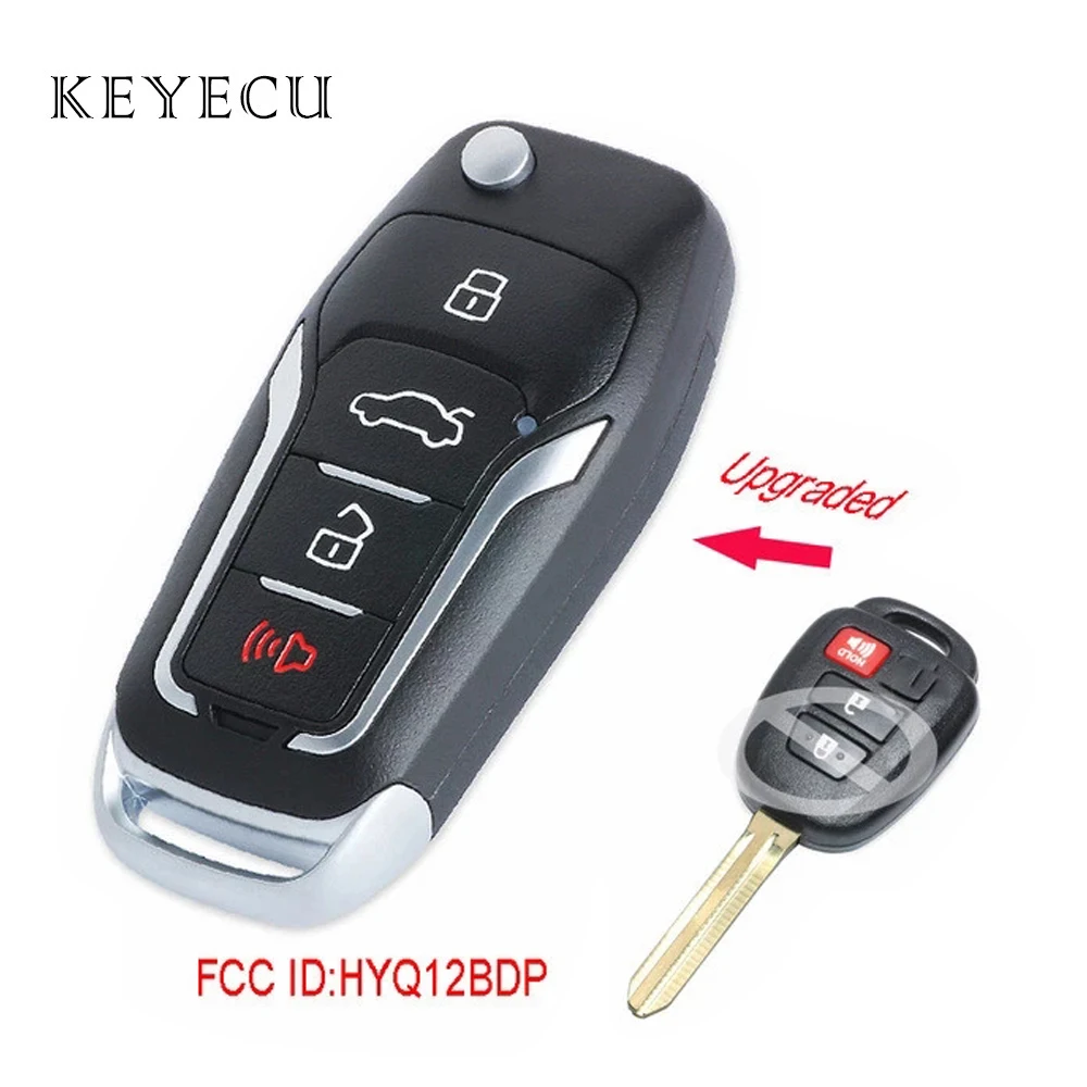 

Keyecu Upgraded Flip Remote Car Key Fob 314MHz H Chip for Toyota Scion xB Rav4 Tacoma 2013 2014 2015 2016 2017 HYQ12BDP