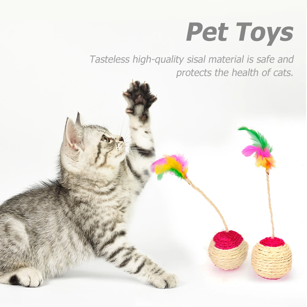 

Portable Badminton Blanket Ball Training Interactive Game Catcher Toys Funny Feather Wear-resistant for Kitten Playing Products