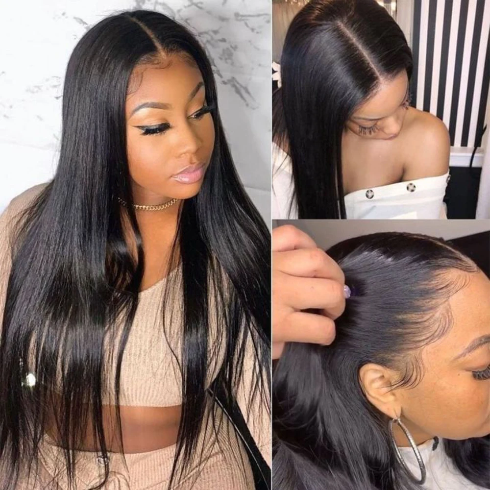 360 Lace Frontal Wig Human Hair Pre Plucked Brazilian Hair 30 lnch Wigs For Women Human Hair Straight 13x6 Hd Lace Frontal Wig