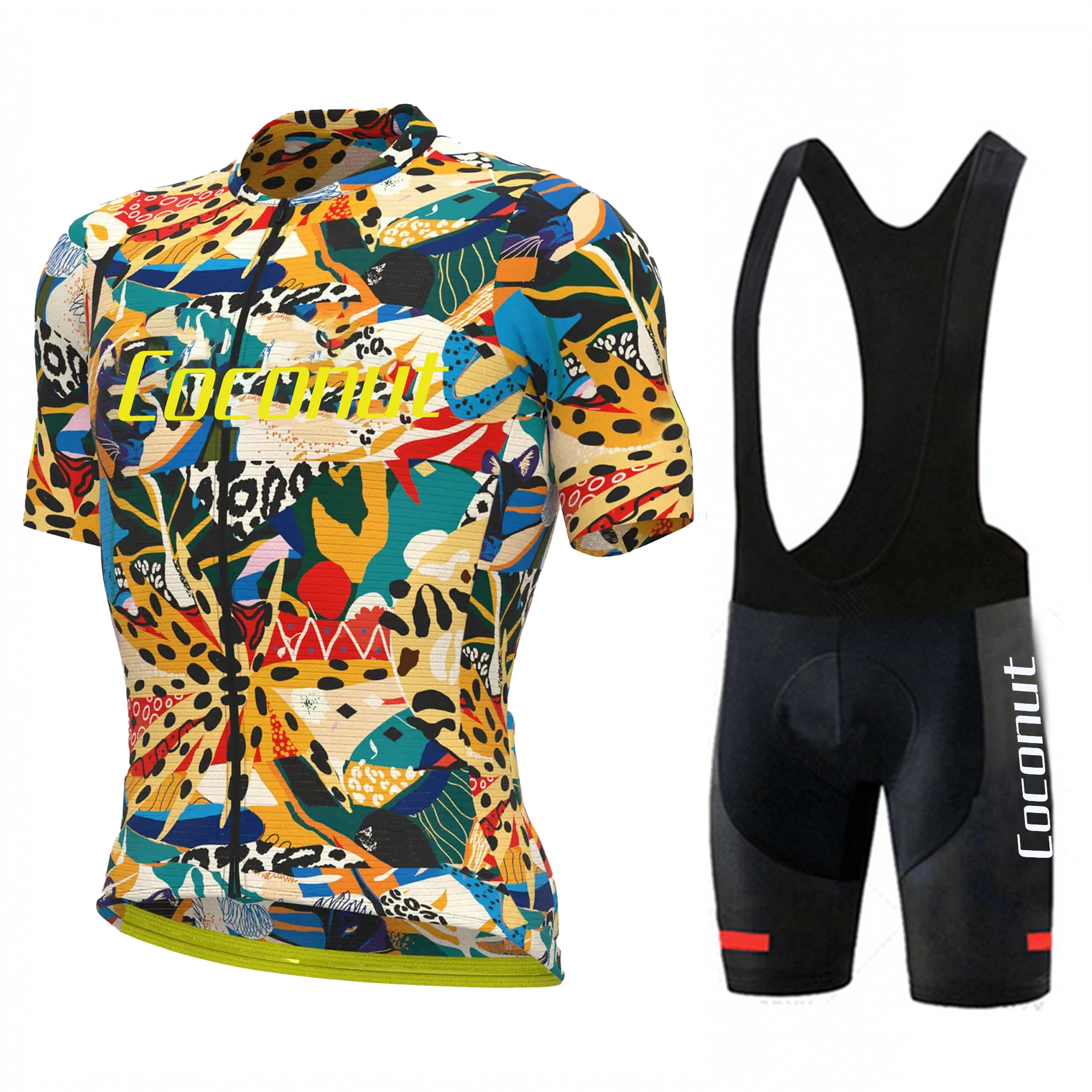 

Coconut Summer Women's Short Sleeve Cycling Wear Bib Shorts Uniform Set Outdoor Mtb Bike Top Set Bike Apparel Shirt for Male