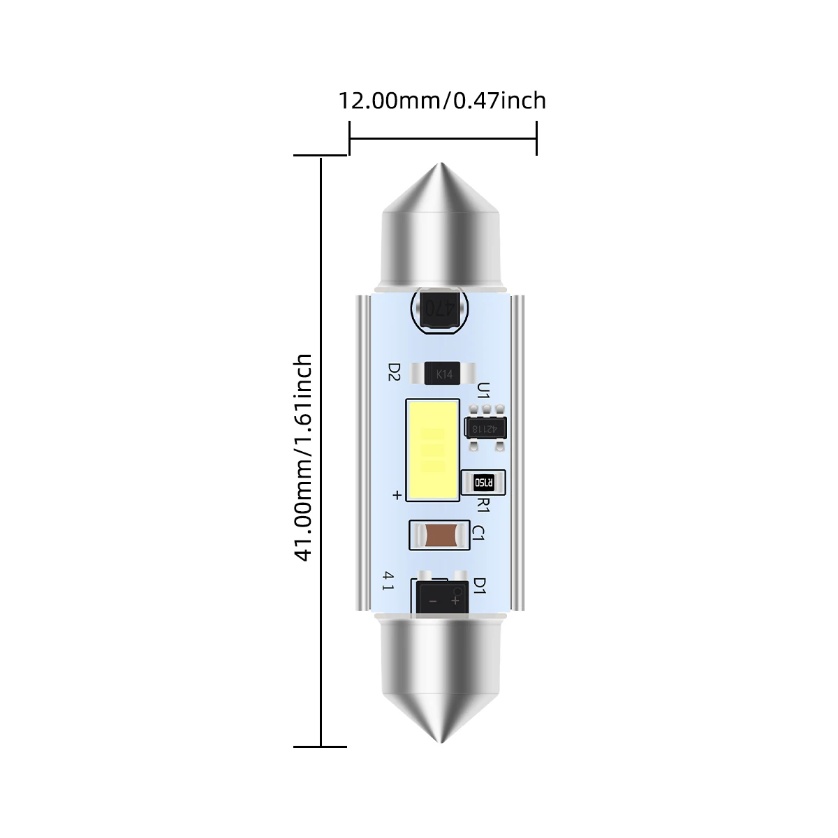 

2 шт. 12-24 В C5W CANBUS светодиодный гирлянда 31 мм 36 мм 39 мм 42 мм C10W светодиодная лампа 3570 чип салона автомобиля лампа для чтения белая без ошибок