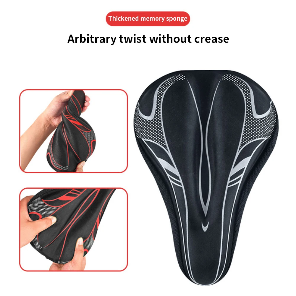 

Comfortable Thickened Road Bikes Seat Shade Breathable Bicycle Seat Cover Bike Seat Shade Soft High Elasticity Silicone
