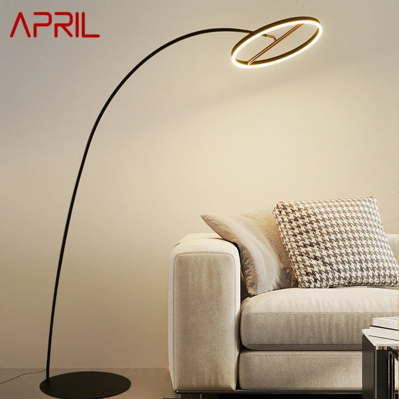

APRIL Nordic Fishing Floor Lamp ModernFamily Living Room Beside The Sofa Creative LED Minimalism Standing Light