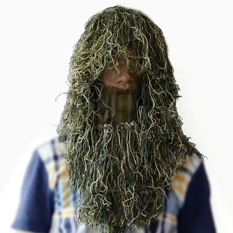 

Camouflage Headgear Tactical Sniper Ghillie Suit Hood CS Lucky Clothing Hunting Head Cover Equipments Accsesories Supplies Tools