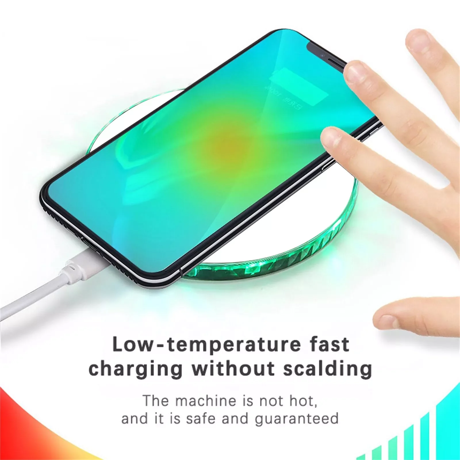 

NEW2023 Wireless Charging Side Table Desktop 15W Suitable compitable with Charger Mobile compitable with Hover1charger