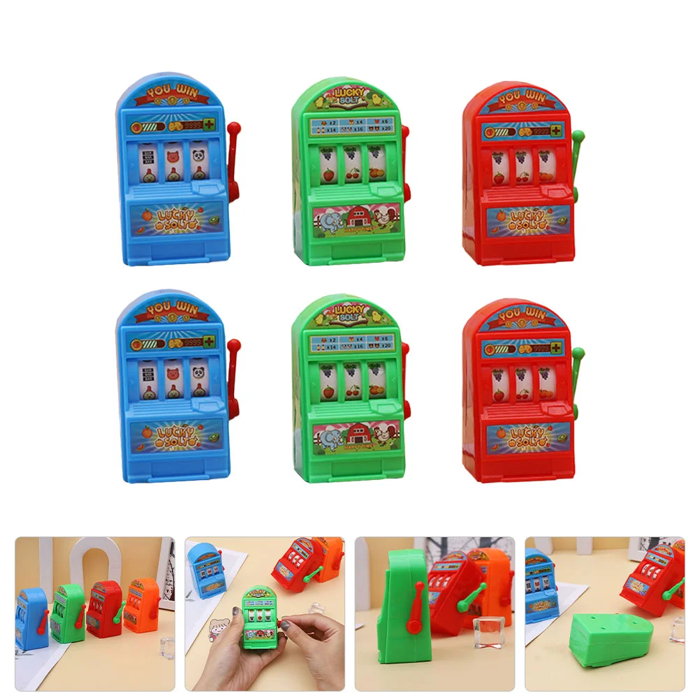 

6Pcs Interactive Slot Machines Funny Kids Toys Plastic Children Toys Children Supply (Random Color)
