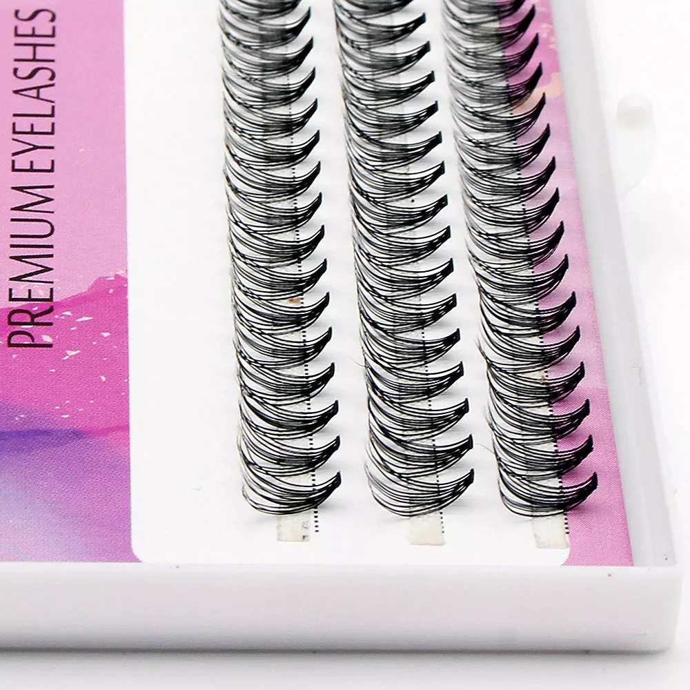 

High Quality 20D Individual Cluster Eyelash Extension Natural Long Black 3D Volume Effect Faux Lashes Bunche Makeup Cilias