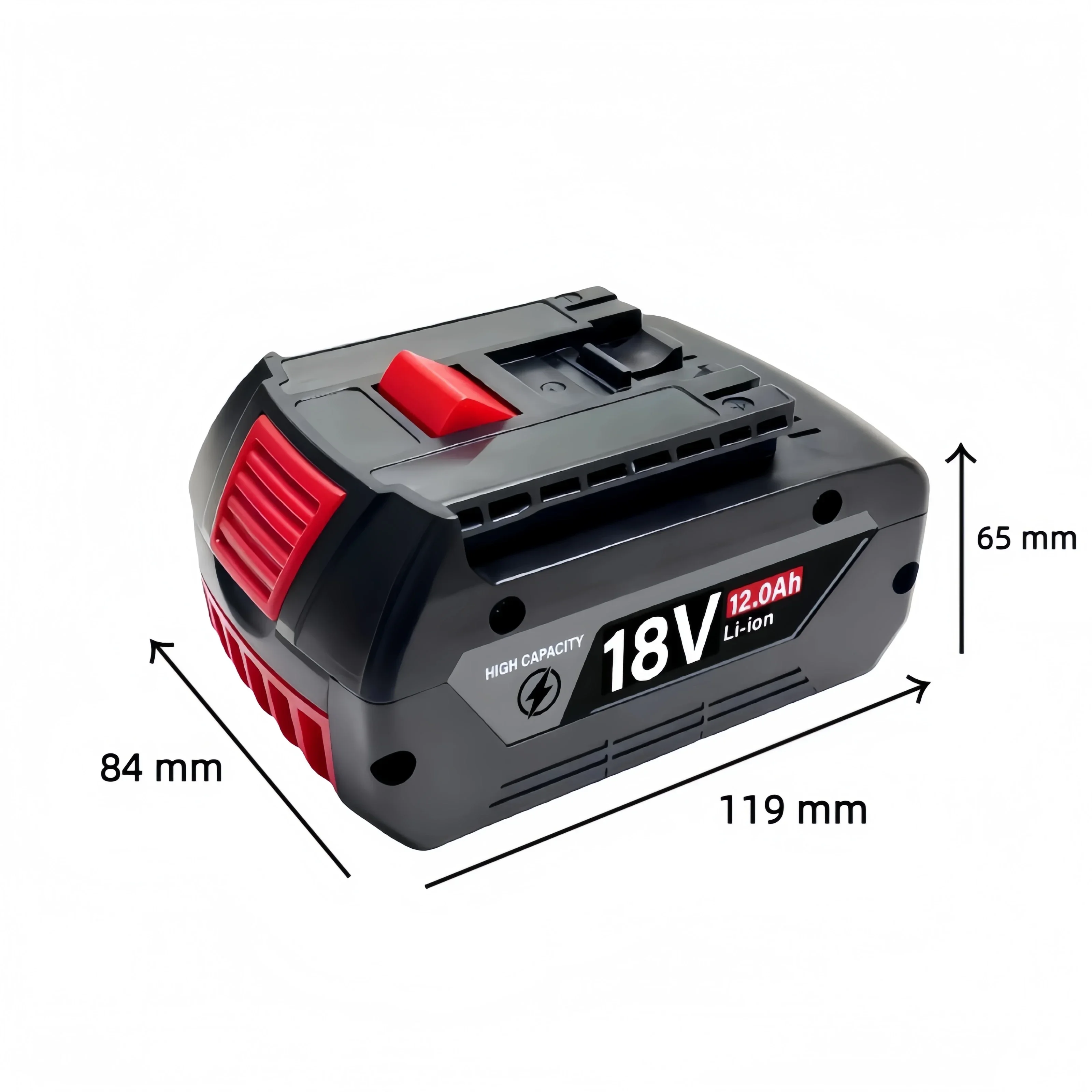 Фото  Аккумулятор 18В для Bosch VIEDAKES, увеличенное время работы, совместим с GBA18V4.0 ProCORE18V, ударный гайковерт, промышленный аккумулятор №5