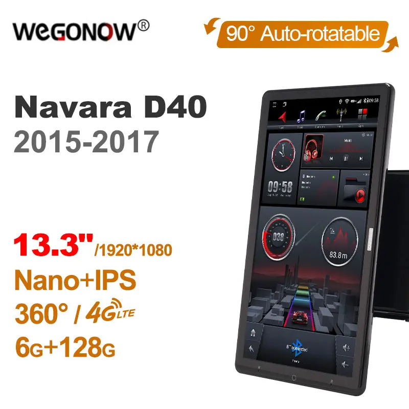 

1920*1080 Nano Ownice Android10.0 for Nissan Navara D40 2015-2017 Car Radio Audio 13.3'' Rotatable 360 6G 128G Tesla Style