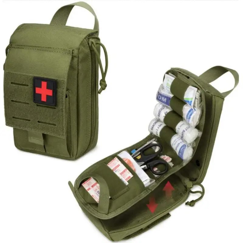 Outdoor Tactical Medical Kit First Aid Kit Field Survival Accessory Kit MOLLE Module Quick Release Rescue Waist Bag