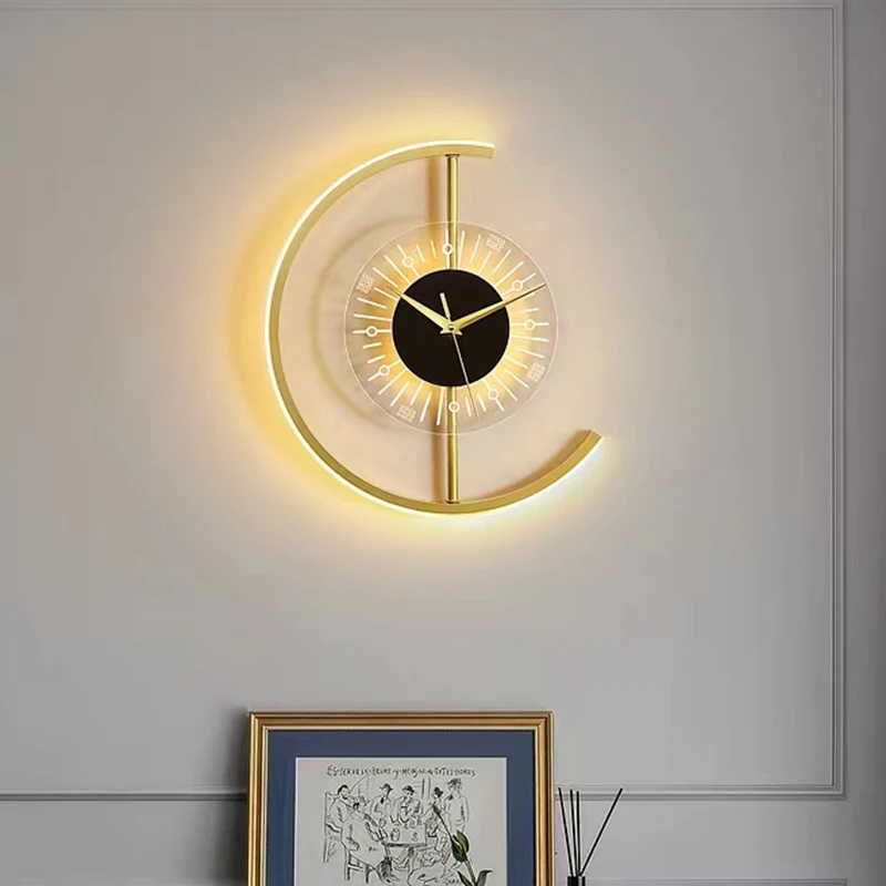 

Creative Network LED Clock Wall Lamp Bedside Corridor Corridor　Hotel Living Room Hall Kitchen Porch LampLighting