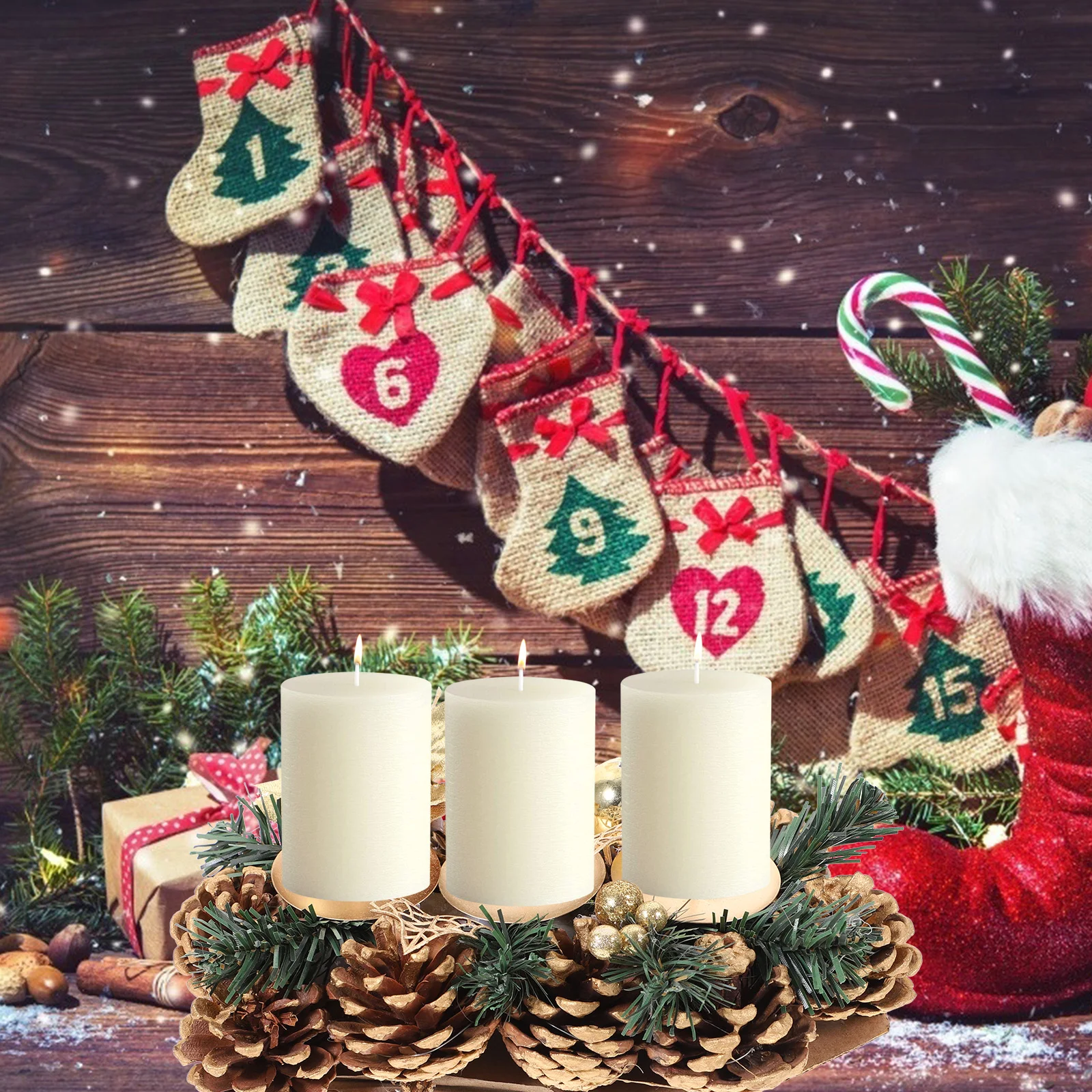 Держатель для сосновой шишки имитация иглы декор домашний фестиваль ветка