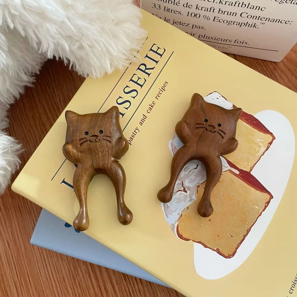 Милая расческа для массажа кошачьего носа из натурального сандалового дерева