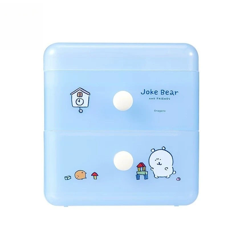 Фото Аниме-органайзер Chiikawa Joke Bear: выдвижной ящик с откидной крышкой, гладкий, прочный, долговечный, для украшений, косметики, туалетного столика, офиса, подарок 2026 №1