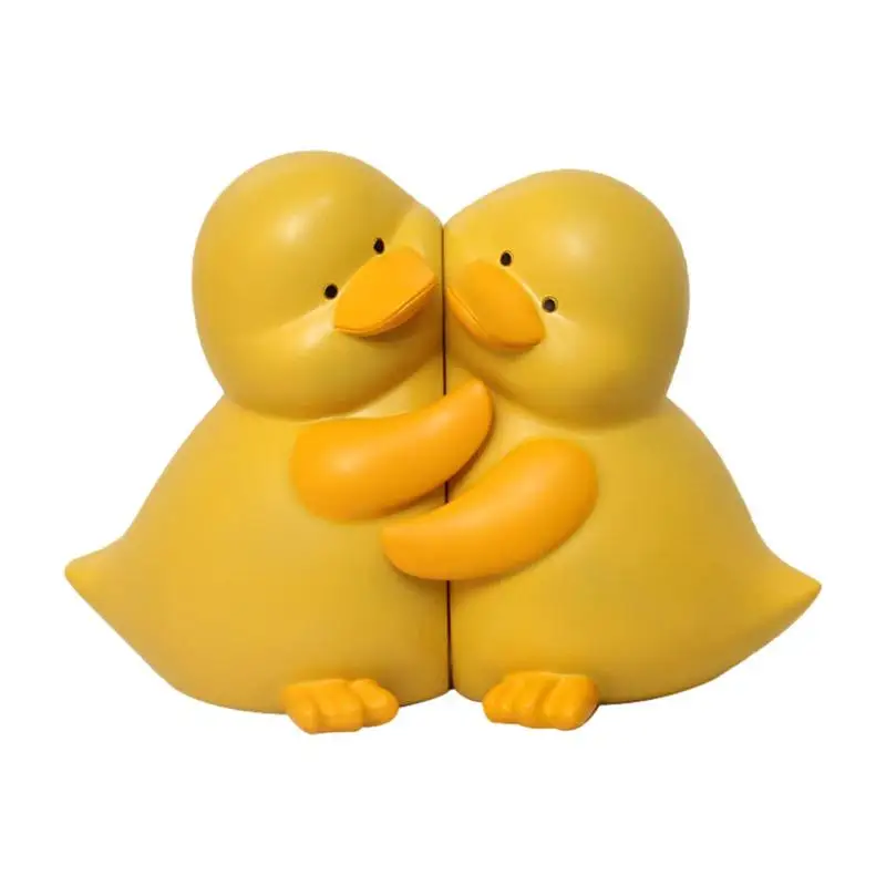 

Duck Bookends For Shelves Cute Hug Ducks Decorative Bookends Resin Decorative Bookends Unique Book Ends To Hold Books Duck