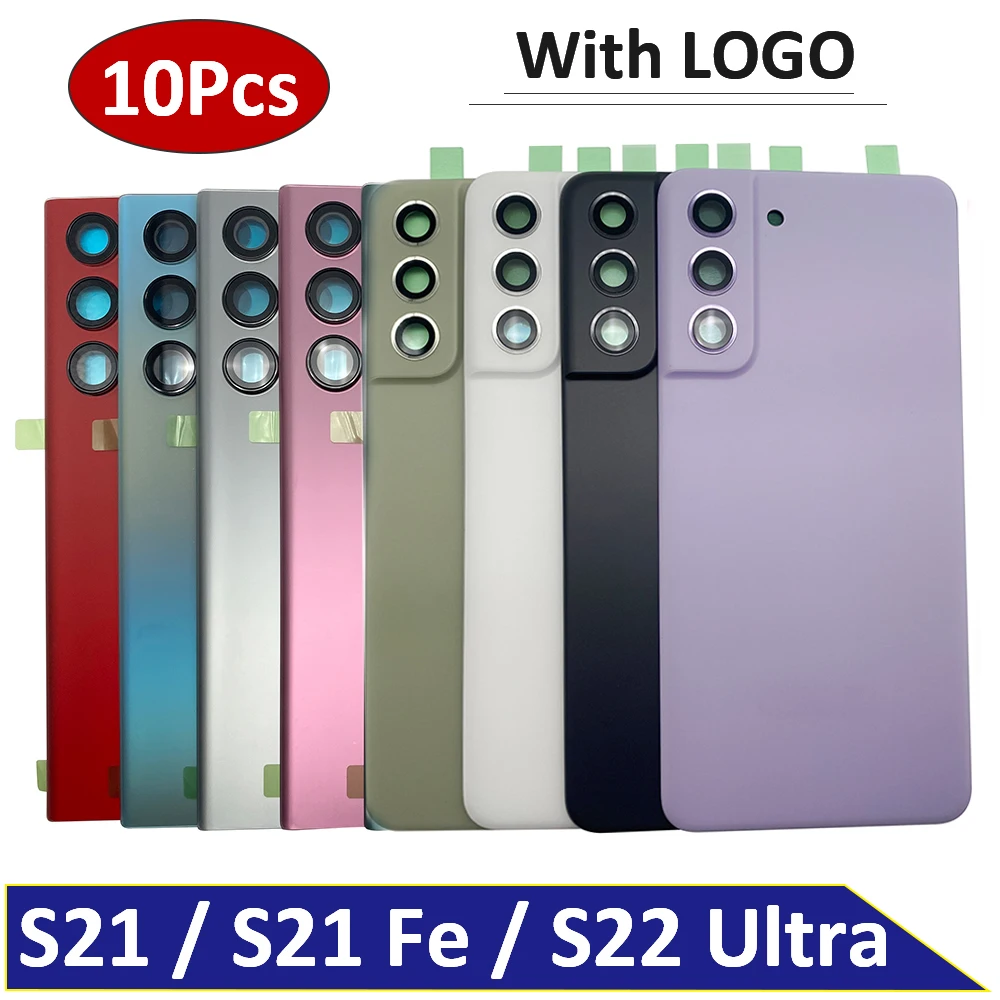 

10 шт., задняя крышка батарейного отсека для Samsung Galaxy S21 Fe S22 Ultra