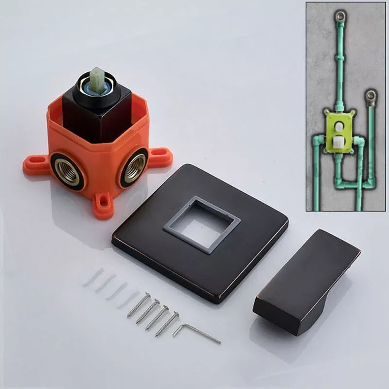 

Настенный смеситель для душа, латунный кран управления для ванной комнаты, встраиваемый в коробку, 2 и 3 направления