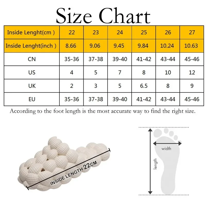 2023 NEW Summer New Personality Bubble Fashion Slippers Home Massage Bottom for Men and Women's Sandals 2021 Women's Fli