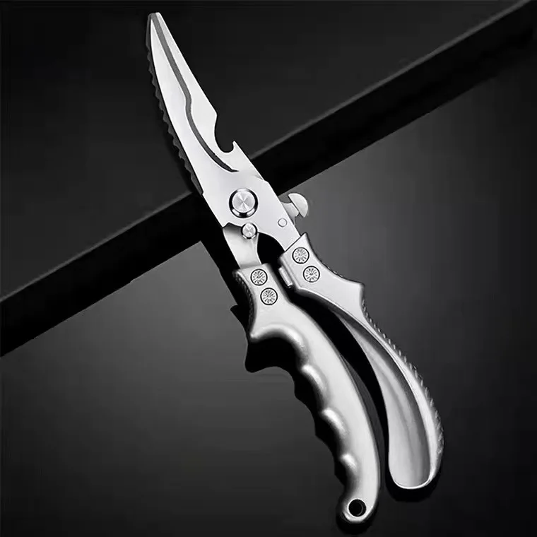 

5 Pcs Chicken Scissors Bone Kitchen Shears,Duck Fish Cutter 4Cr Stainless Steel Fish Scissors Scale Clean Cook Scissors Knife