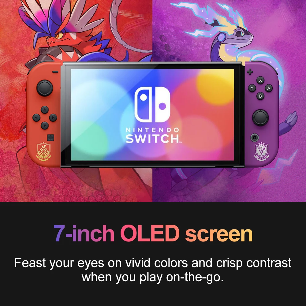 Ceny Nintendo Switch OLED Pokemon Szkarłatna I Fioletowa Edycja Limitowana Kolorowa Konsola Do Gier Z 7 Cal Ekranem OLED