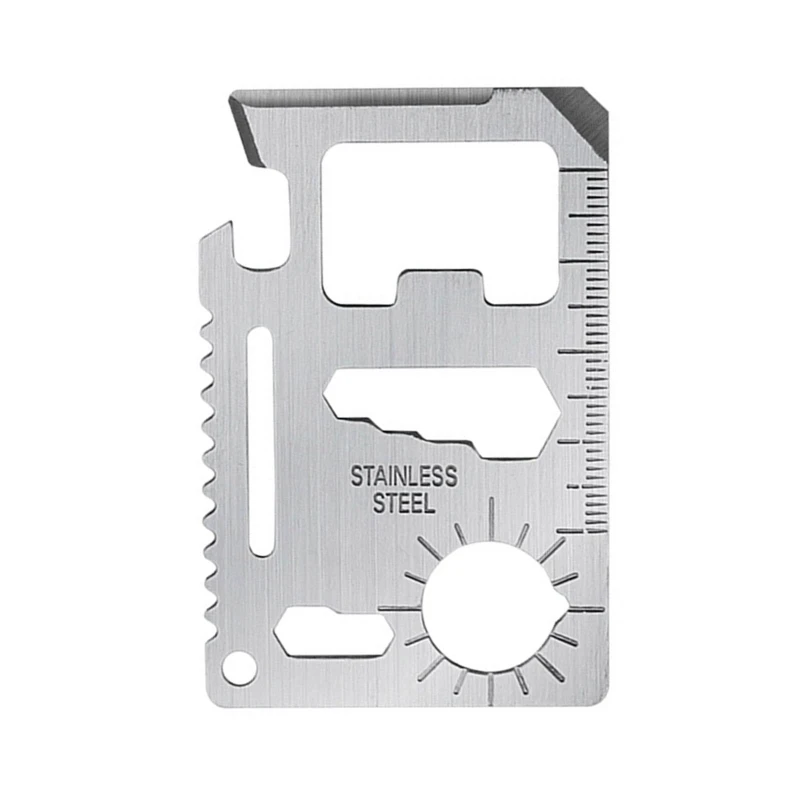 

11 in 1 Pocket Tools Lifesaving Card EDC Survival Tool Can Opener for Hunting