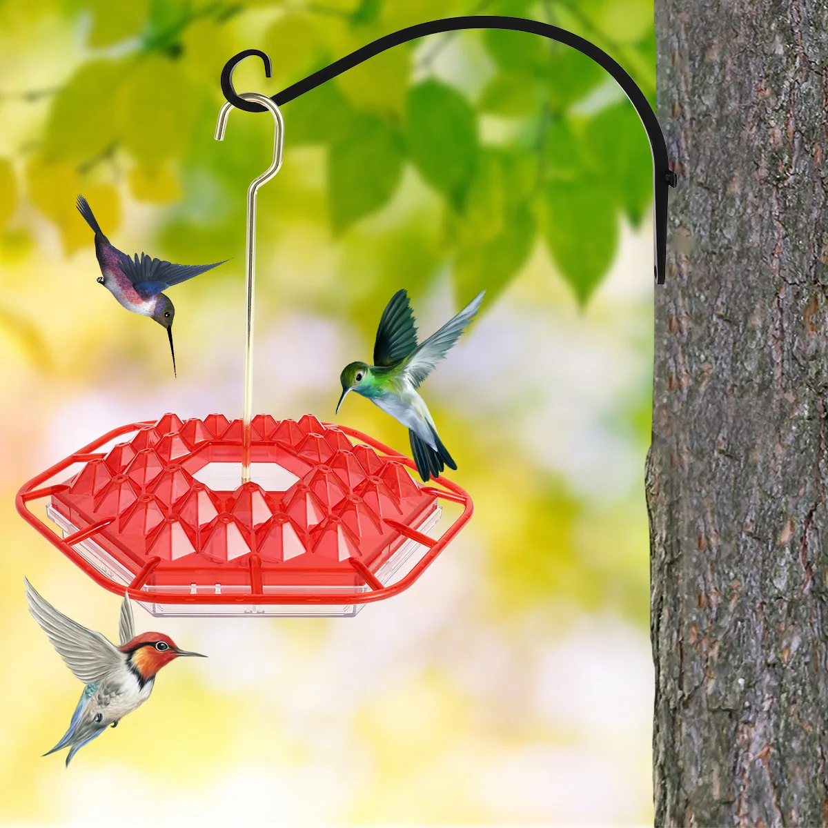 

Кормушки для птиц, пластиковая поилка для Колибри с 30 отверстиями для подачи воды, герметичная станция для двора, сада, двора