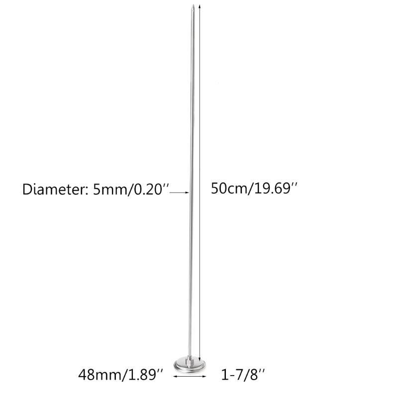 

50cm 0℃-120℃ Compost Soil Thermometer Measuring Probe Detector Garden Backyard 0℃-120℃ Simple Operation Lightweight