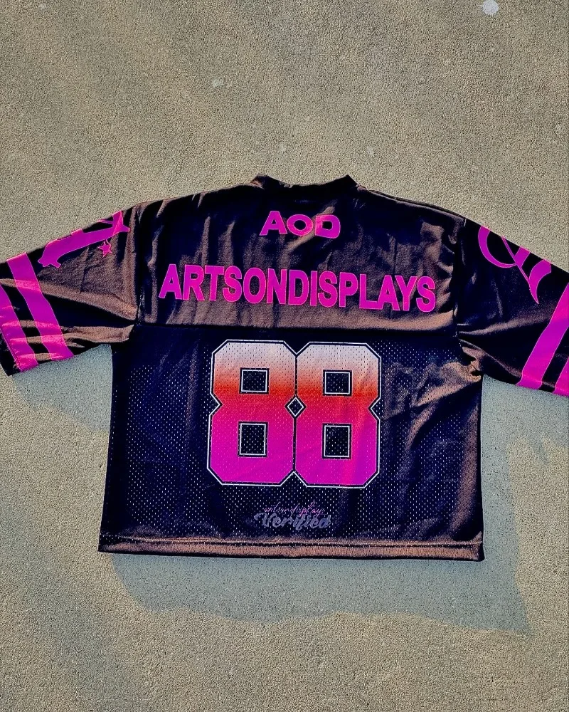 Новая американская рубашка в стиле хип-хоп с v-образным вырезом и принтом для