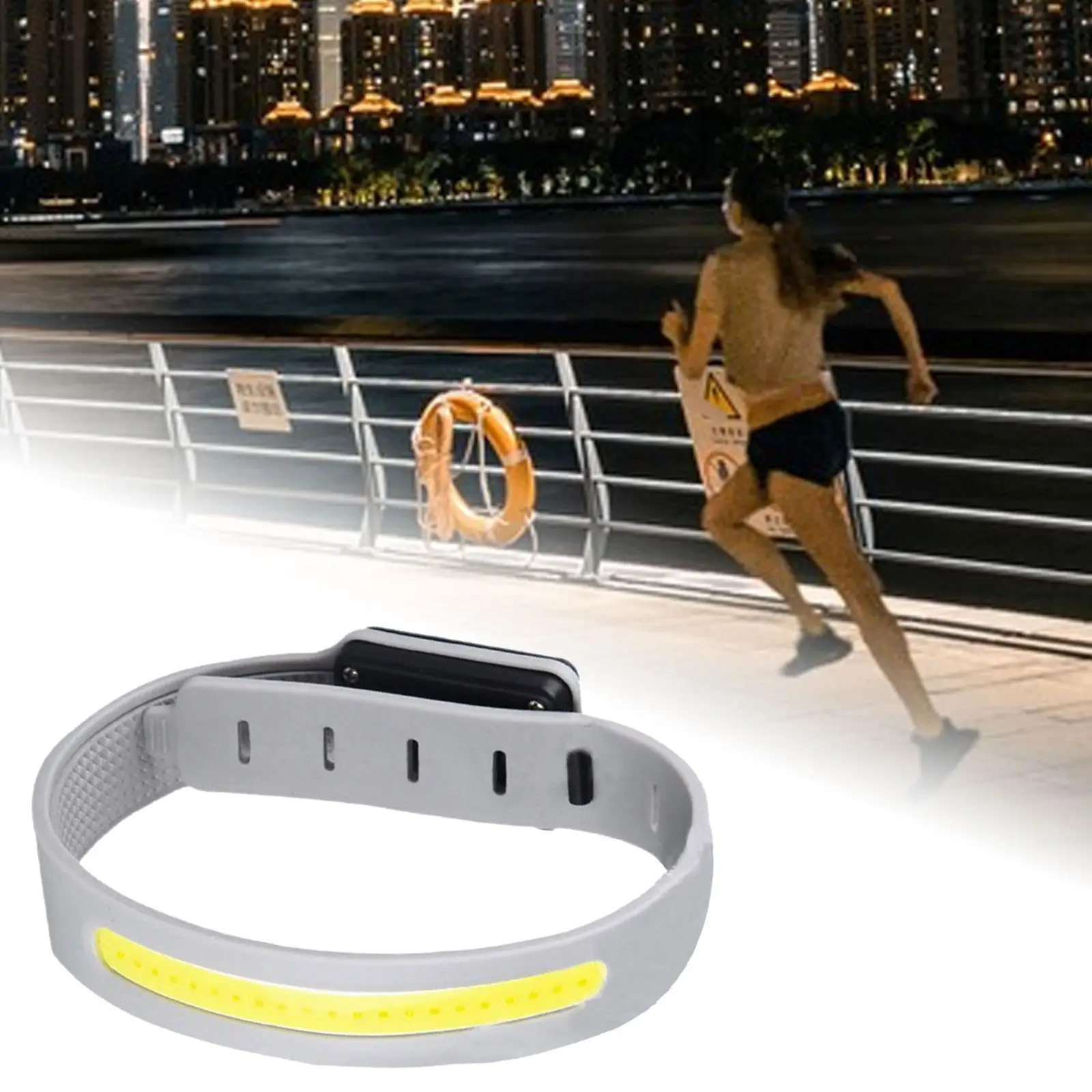 

Armband Light COB Waterproof Rechargeable Lightweight Comfortable Wristband Light for Dog Walking Biking Concert Camping Hiking