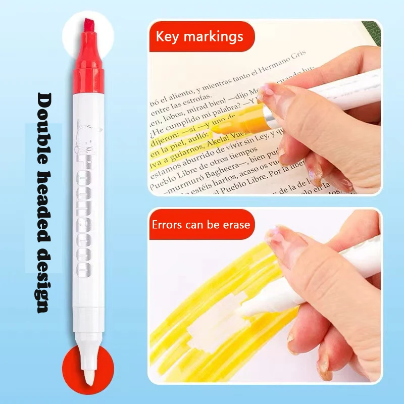 GuangBo Kawaii двуглавая стираемая флуоресцентная ручка 10 шт./компл. студенты для