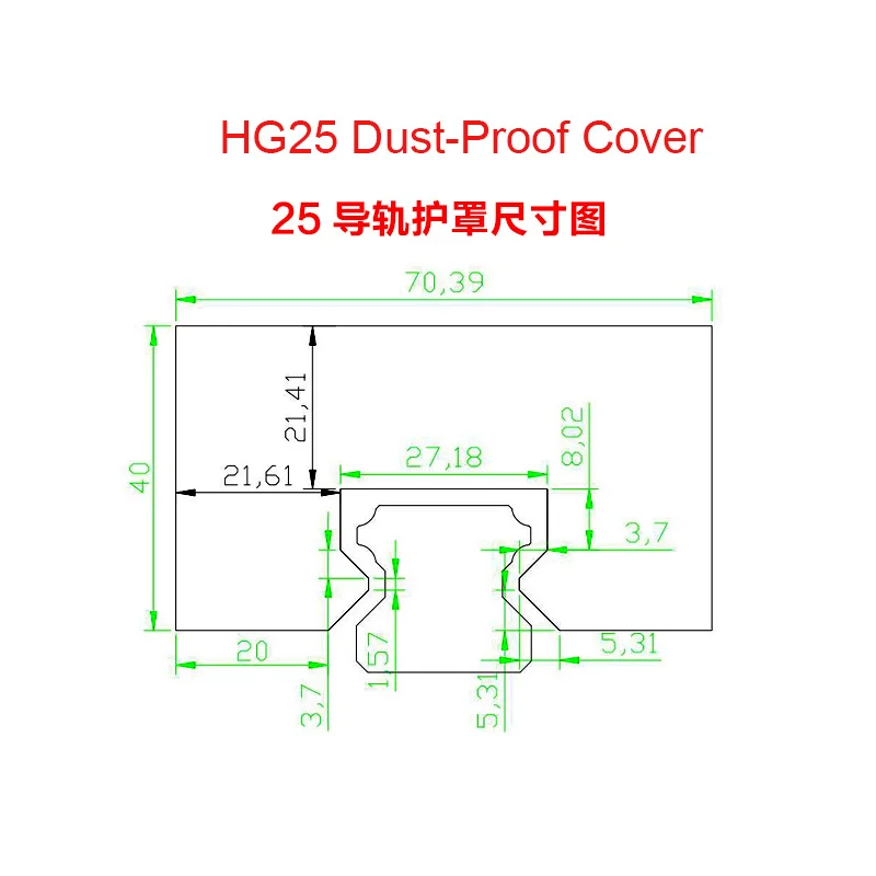 

Пылезащитные сильфоны для направляющих HGR15 HGR20 HGR25 HGR30