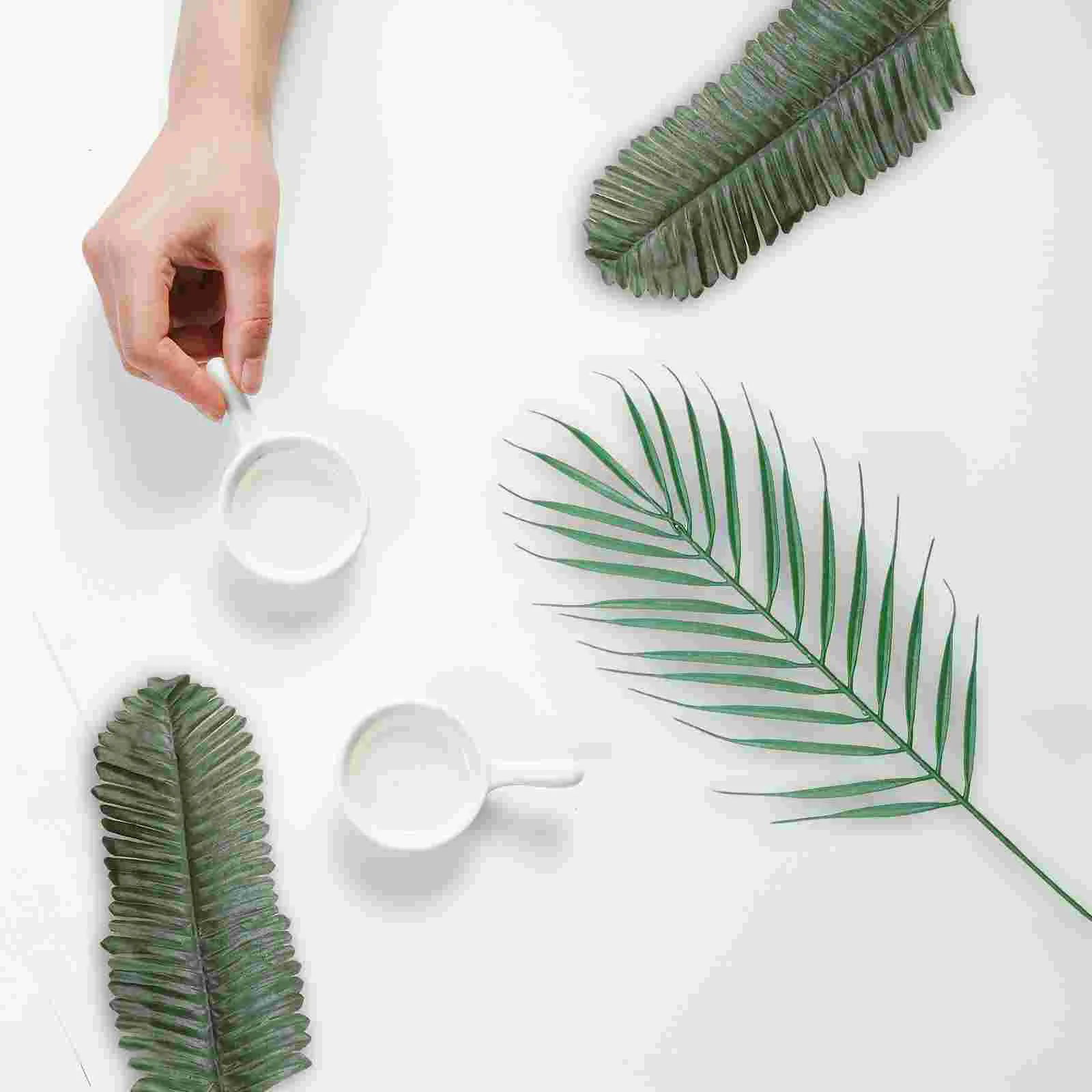 

Искусственные листья DIY, искусственные листья, украшения для дома, фотореквизит, реалистичный реквизит из ткани, декор