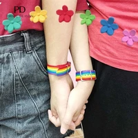 rainbow bracelet men and women creative personality disco dancing strap cool color joker couple bracelet jewelry