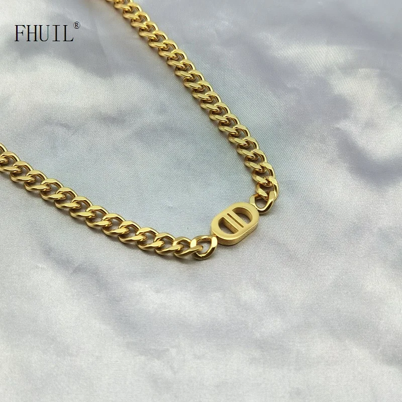 

Hiphop Rock Clavicle Chain Stainless Steel Necklace For Women Men Choker Necklaces Fashion Jewelry On The Neck Party Accessori