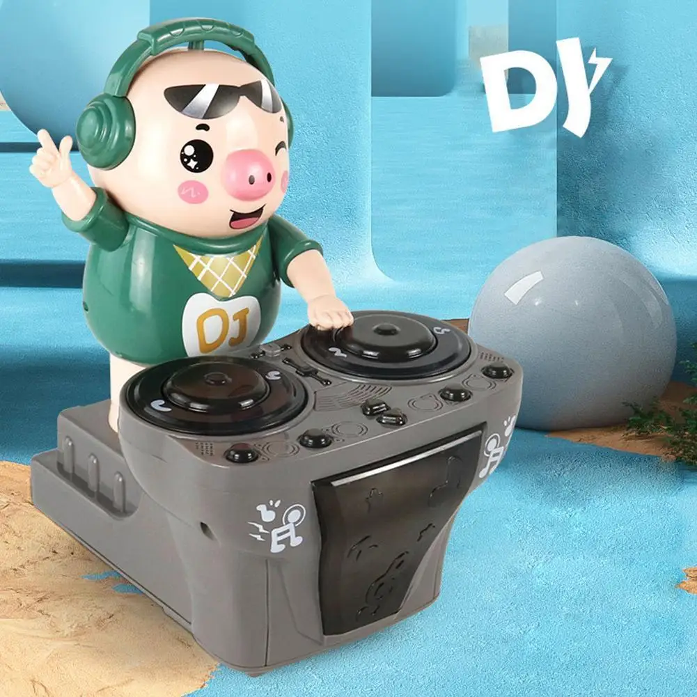 

Electric Music Dancing Pig Toy Rock Light Musical Party Toys Little Swing Station Pig Light DJ Music Novelty Dynamic Pig DJ A2D1