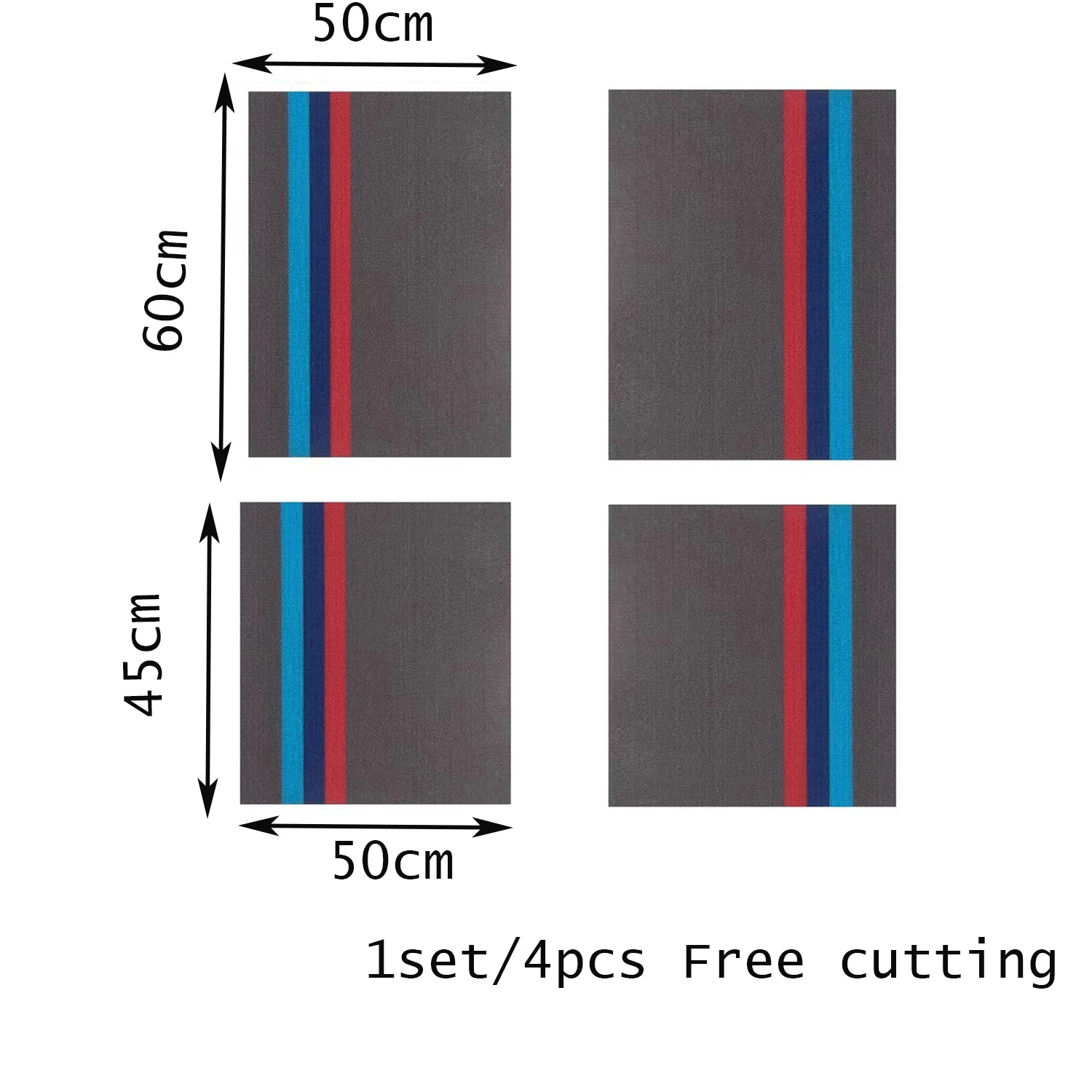 1 Набор из 4 предметов автомобильного коврика для ног chenise водонепроницаемый