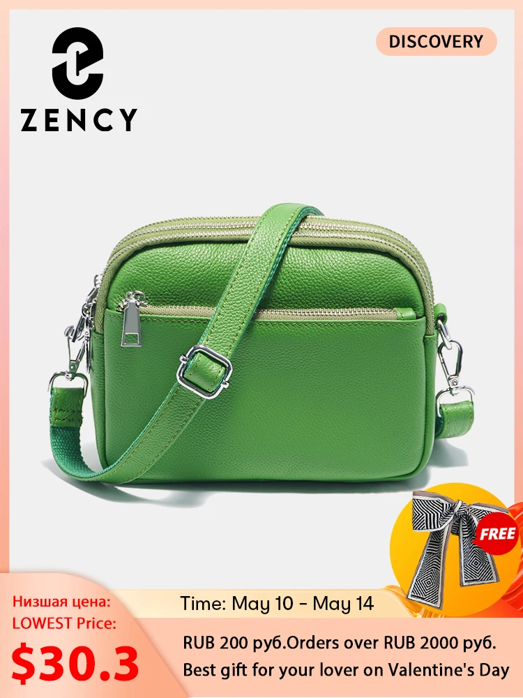

2023 New Fashion Zency Women's Small Crossbody Bag Leather Messenger Bag Zipper Handbag Purse Summer Travel Bag For Female