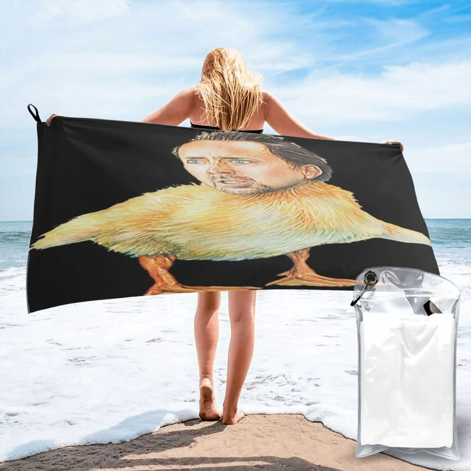 

Пляжное полотенце Николаса Кейджа Chiken, Большое банное полотенце, пляжная одежда, пляжное полотенце s, полотенце для рук в ванную комнату, для...