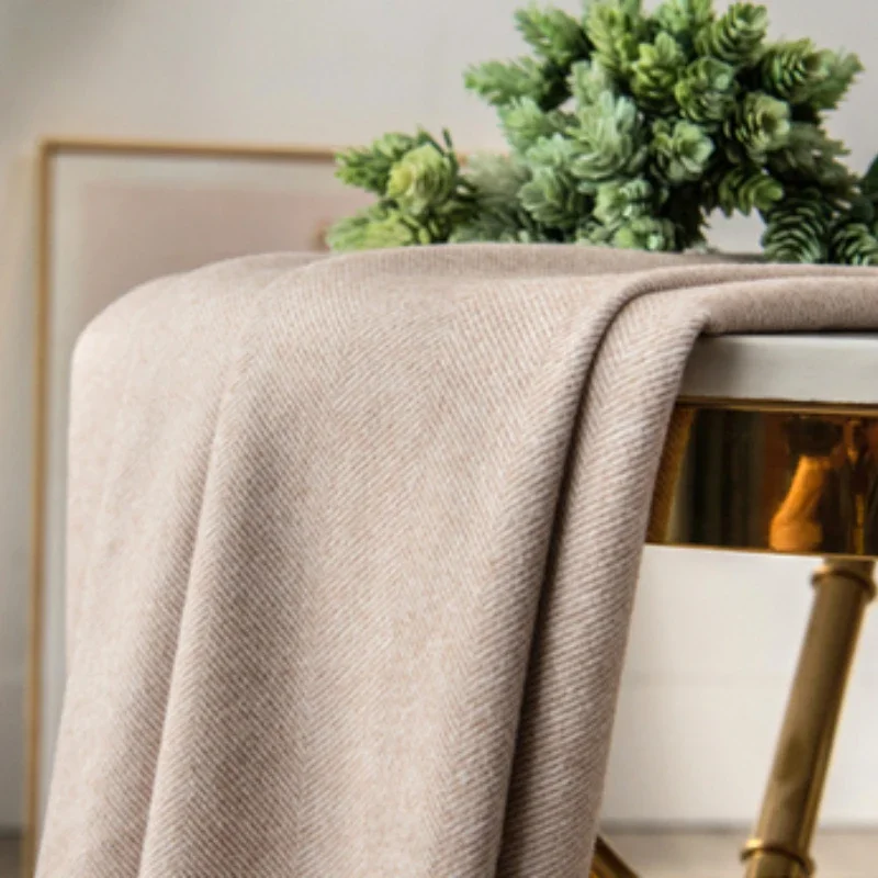 Шерсть Полиэстер Модная одежда Ткань Осенне-зимний костюм Пальто Жилет Мягкая