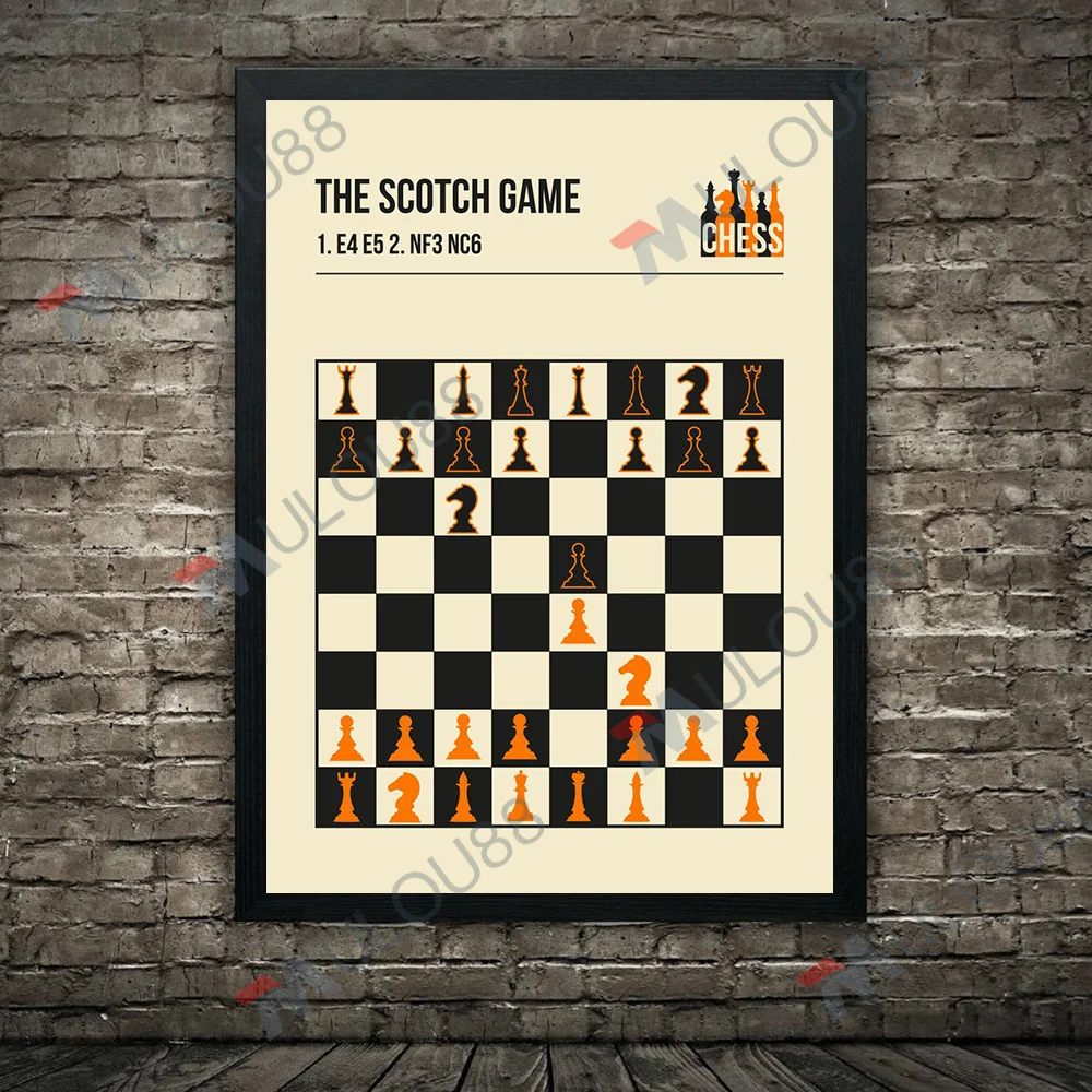 

В начале и в конце шахматы, винтажная Настенная картина на холсте, Шахматное искусство французской защиты, плакат и печать, украшение для дома