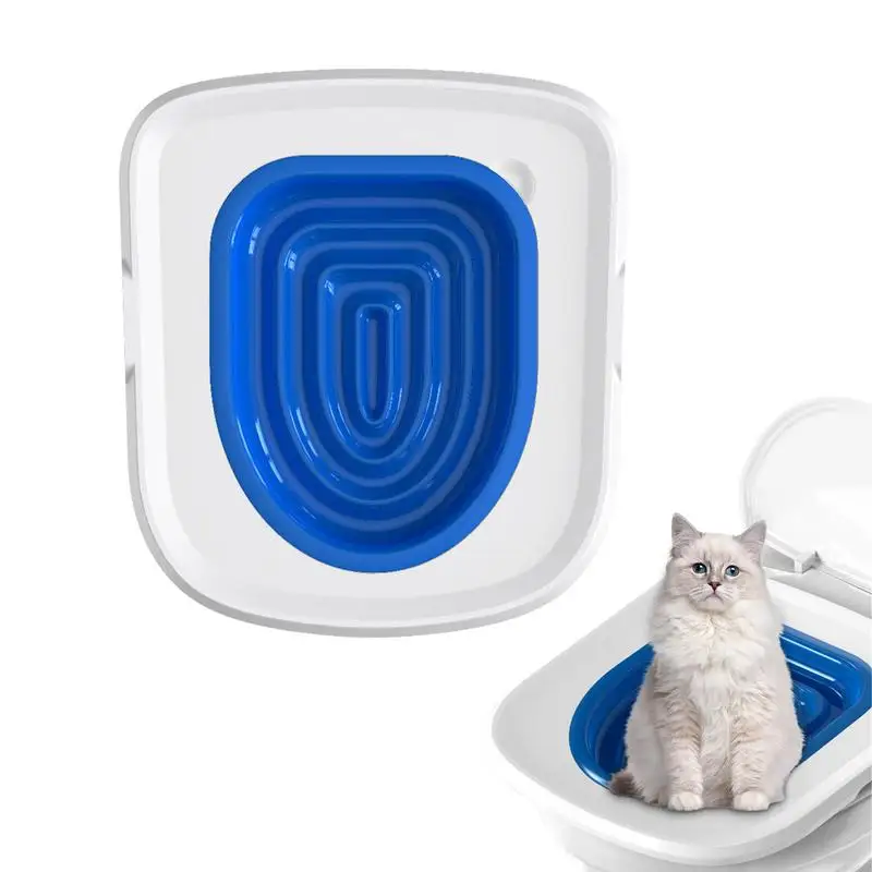 

Toilet Pet Cat Toilet Trainer Reusable Training Toilet For Cats Plastic Training Set Cat Litter Box Mat Accessories High Quality