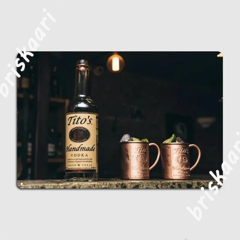 

Wine Titos Metal Signs Club Cinema Designing Painting Decor Vodka Metal Posters