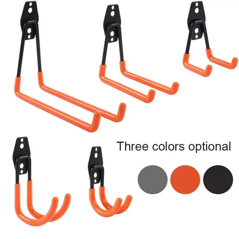 

Heavy Duty Metal Hooks Garage Storage Wall Mount Bicycle Hanger Hooks Wall Mount Ladders Garden Tool Anti-slip Organizer Hooks