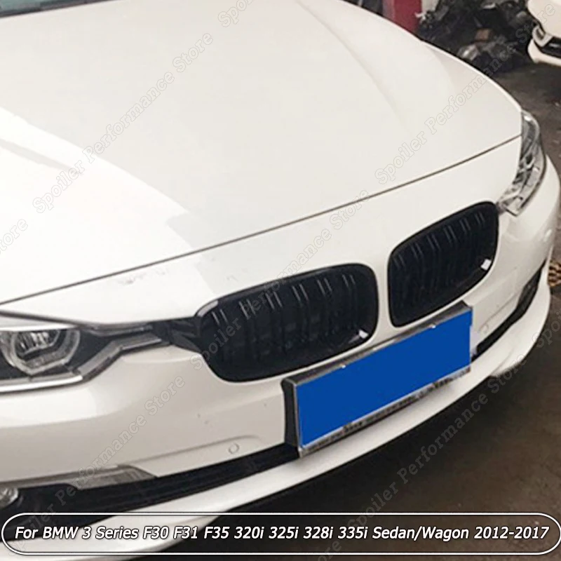 For BMW 3 Series F30 F31 F35 320i 325i 328i 335i Sedan/Wagon 2012-2017 Car Bumper Grille Kidney Gloss Black Racing Grill Grilles