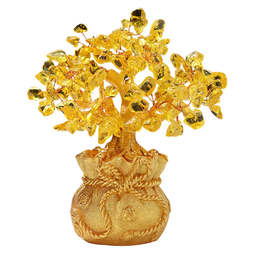 Baum Geld Kristall Shui Feng Glück Bonsai Ornament Dekor Gute Chinesische Glück Reichtum Citrinelife Dekoration Wohlstand